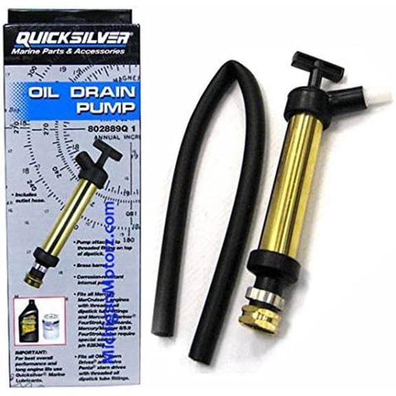 Mercury 802889A1 Crankcase Oil Pump with Hose for Select Outboard and MerCruiser Engines