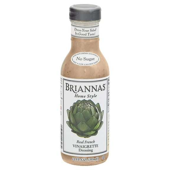2X - Briannas Home Style Real French Vinaigrette Dressing - 12 oz