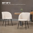 thumbnail image 4 of HOMCOM Dining Chairs Set of 2, Upholstered Kitchen Chairs with Backrest, 4 of 10