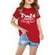 thumbnail image 1 of Fiudx Camiseta Navideña de Tela Suave para Niños, Blusa Moderna para Niñas, Camiseta Cómoda para Niños, Atuendo Casual Diario, Moda de Verano para Niños y Niñas, Ideal para Las Cuatro Estaciones., 1 of 4