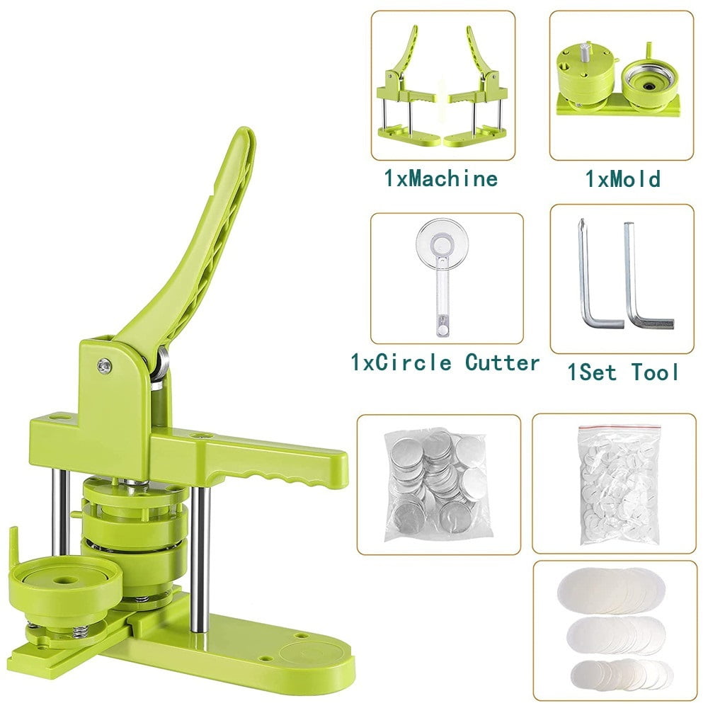 Pin Badge Maker Machine Set, 25-44MM Badges Button Making Machine with 100Pcs Parts ,Beginner-Friendly