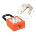 thumbnail image 3 of Lockout Tagout Locks,1-1/2 Inch Shackle Key Different Safety Padlock Plastic Lock Orange 2 pcs, 3 of 4