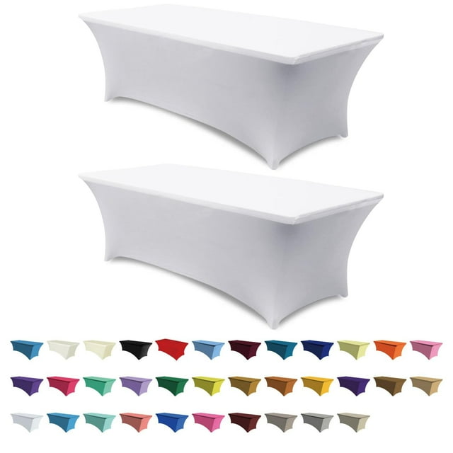 Mantel ABCCANOPY de elastano blanco roto de 6 pies, paquete de 2
