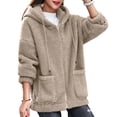 thumbnail image 6 of Misright Women's Big Size Fleece Hooded Top Long Sleeve for Hiking Camping Wear, 6 of 8