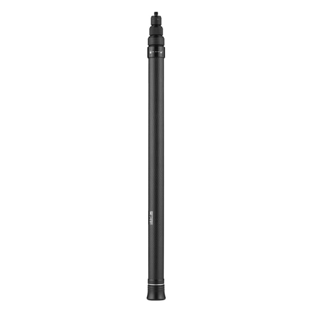 Carbon Fiber Extendable Selfie Stick with 1/4 Inch Screw - Lightweight, 4-Level Adjustable Length (37cm to 1.5m) - Compatible with Insta 360 One X/X2/One R, Action Cameras, Smartphones - Includes