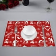 thumbnail image 2 of EREHome Set de 4 Sets de Table Pères Noël Rouge avec Support 12x18 Pouces, 2 of 5