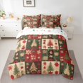 thumbnail image 2 of Homewish Merry Christmas Tree Bedding Comforter Set 7 Pieces for Kids Teens Adults,Vintage Aesthetic Full Bedding Set Lightweight,Xmas Geometric Plaid Fitted Sheet Flat Sheet,Ultra Soft Home Decor, 2 of 8