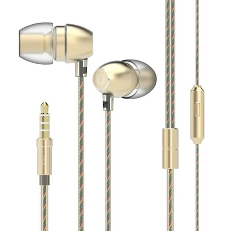 Uiisii HM7 In-Ear Metal Earbuds Headphones Wired Heavy Bass Earphones with Microphone for iPhone, iPod, iPad, MP3 Players, Samsung Galaxy, Nexus, BlackBerry etc