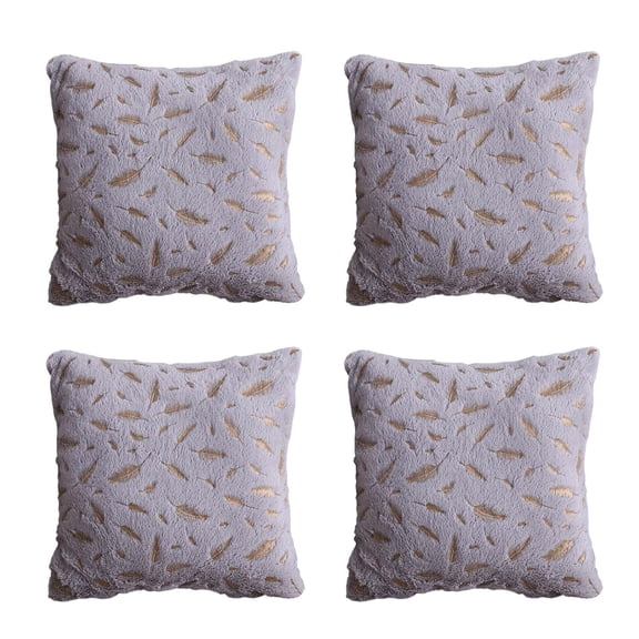 LHNFT Throw Pillows Cover Set of 4,Bohemian Super Soft Plush Accent Decorative Square Cushions Case for Couch Sofa Bed, Living Room Sofa, Car Decoration 18x18Inch