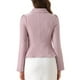thumbnail image 3 of BLAZERS DE OFICINA DE UNA SOLA FILA CON MANGAS LARGAS Y HEM RUFFLE DE PETER PAN ELEGANTE PARA MUJERES CHIC XS ROSA, 3 of 6