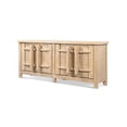 thumbnail image 6 of Rowan 91" Reclaimed Pine 4-Door Crossbar Sideboard Cabinet Heritage Light Natural Brown, 6 of 9