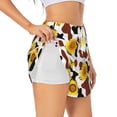 thumbnail image 2 of Haiem Sunflower Cow Women's 2 in 1 Running Shorts - Lightweight Athletic Workout Gym Yoga Breathable Sports Shorts Liner with Phone Pockets-X-Large, 2 of 9