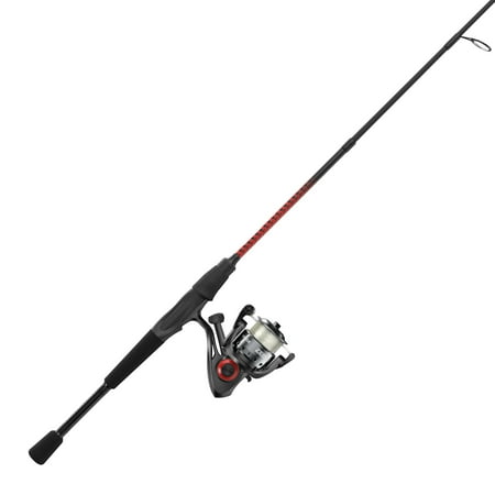 Zebco Verge Spinning Reel and Fishing Rod Combo 6-Foot 6-Inch 2-Piece Rod Size 30 Reel Black