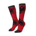 thumbnail image 2 of Women's Knee High Socks Albania Flag Thermal Soft Knee Long Socks, 2 of 7