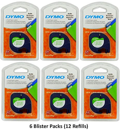 3x Dymo 10697 Self-adhesive White Paper Labeling Tape for LetraTag Label Maker for sale online 