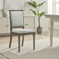 thumbnail image 6 of Nolan Dining Chair Set of 2, Gray Fabric, Dark Brown Hardwood Frame, 6 of 6