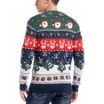 thumbnail image 5 of Men's Christmas Rudolph Reindeer Holiday Festive Knitted Sweater Cardigan Cute Ugly Pullover Jumper, 5 of 5