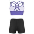 thumbnail image 3 of MSemis Kids Girls Two-pieces Swimsuit Spaghetti Strap Tops with Short Pants, 3 of 4