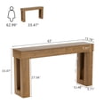 thumbnail image 2 of Gelloan 63" Long Console Table, Wooden Narrow Rectangular Sofa Table Behind Couch, Farmhouse Entryway Table for Entrance, Hallway, Living Room,Light Brown, 2 of 6