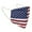 USA Flag, variant on Washable & Reusable Anti-Dust Mouth Mask Protective USA Flag Design Face Cover, Plus Size, 6 Pieces