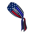 thumbnail image 2 of USA 250th Anniversary Patriotic Headband for Men Women, 1776-2026 U.S. Flag Wide Sweatband, Red White Blue Stars and Stripes Crisscross Hair Accessory for Running, Yoga, 4th of July Parades, Lazyguy, 2 of 8