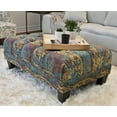 thumbnail image 6 of Roundhill Furniture Berliton Fabric Tufted Oversized Ottoman in Turkish Gemstone, 6 of 9