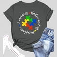 thumbnail image 2 of JAKANYQ T-Shirts pour Femmes, T-shirt d'Été Décontracté à Col Rond Imprimé Lettre, Tee-Shirt Classique, 2 of 3