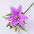 thumbnail image 4 of Bearachild 6 piezas de flores artificiales de lirio, reutilizables, de larga duración, lavables, decorativas, para dormitorio, sala de estar, decoración Flores artificiales Púrpura Bearachild HA084319-06, 4 of 6