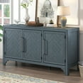 thumbnail image 3 of Harper & Bright Designs Wood Sideboard Cabinet with Storage, Modern Accent Cabinet with Doors for Living Rooms, Entrance and Study Rooms, Navy, 3 of 12