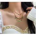 thumbnail image 5 of Zhuge Colgante de collar hecho a mano, collar con colgante de árbol de la vida, cadena de cuello corta Mangxing geométrica (oro), 5 of 5