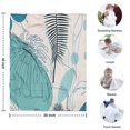 thumbnail image 4 of Blue Boho Plant Pattern Blanket,Comfortable Soft Flannel Throw Blanket,All Season,Warm Lightweight Blankets for Sofa Bed Couch Living Room Chair,30"x40", 4 of 4