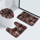 thumbnail image 5 of Fiudx Liquidación de ahorros de verano Alfombra de baño con estampado de manos rojas, alfombra de tres piezas para el suelo, alfombra para puerta, 5 of 6