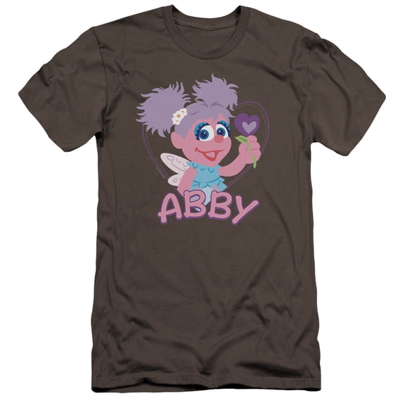 Sesame Street - Flat Abby - Premium Slim Fit Short Sleeve Shirt - X-Large