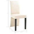 thumbnail image 2 of vidaXL Dining Chairs Side Chair with Solid Wood Legs for Kitchen Faux Leather, 2 of 55