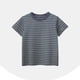 thumbnail image 1 of Blusas y camisas de manga corta con cuello redondo Camiseta de rayas de manga corta con cuello redondo de verano para niños Top informal versátil para bebés para usar al aire libre Conjunto de poliést, 1 of 4