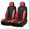thumbnail image 4 of Coverado Front Car Seat Covers, 2 Seats Luxury Faux Leather Seat Protectors, Universal Fit for Most Cars, Black&Red, 4 of 6