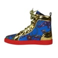 thumbnail image 5 of Mens High Top Shoes FIESSO by AURELIO GARCIA Chain Medusa Celebrity 2421 Blue, 5 of 9