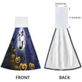 thumbnail image 4 of SKYSONIC 2 PCS Kitchen Towels with Hanging Loop, Halloween Pumpkin Castle Dish Towels for Kitchen, Absorbent Kitchen Hand Towels , 12"x17", 4 of 6