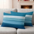thumbnail image 2 of Blue White Ombre Outdoor Pillow Covers 20x12 Set of 2,Waterproof Patio Throw Pillowcase Protectors,Modern Gradient Abstract Aesthetic Lumbar Decorative Pillow Shams Cushion Covers for Seat Bed Couch, 2 of 8