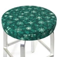 thumbnail image 3 of Lsque Christmas Snowflakes Pattern Round Bar chair cushion covers Velvet Fabric Premium Comfort Protects from Scratches and Stains for 14-17 Inch Chair-14 inch, 3 of 7