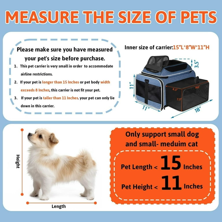 Top and Side Expandable Pet Carrier 18x11x11 Inches Delta United