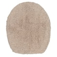 thumbnail image 3 of Home Weavers Double Ruffle Collection Toilet Lid Seat Cover, Elastic Edges, 100% Cotton Soft Non Slip Universal Fit for Standard Round Bath Room Bowl Lids, Washable, 18"x18" Toilet Lid Cover, Linen, 3 of 9