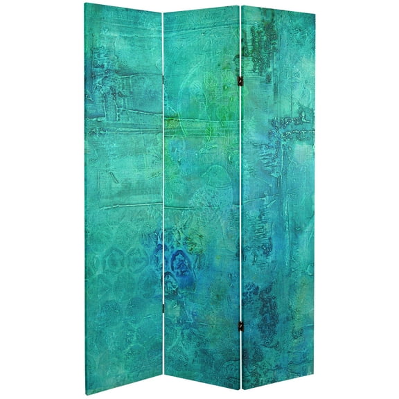 Oriental Furniture 6 ft. Tall Water Bird Canvas Room Divider - 3 Panel