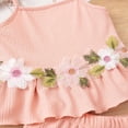 thumbnail image 4 of vigerkar Toddler Baby Girl Summer Clothes Floral 2 Piece Outfits Little Kids Halter Short Sets 2-7 T (Pink, 6-7 Years), 4 of 8