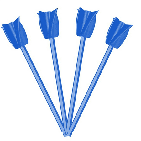 

4Pcs Epoxy Mixing Stick Paint Stirring Rod Putty Cement Paint Mixer Attachment with Drill Chuck for Oil Paint(Blue)