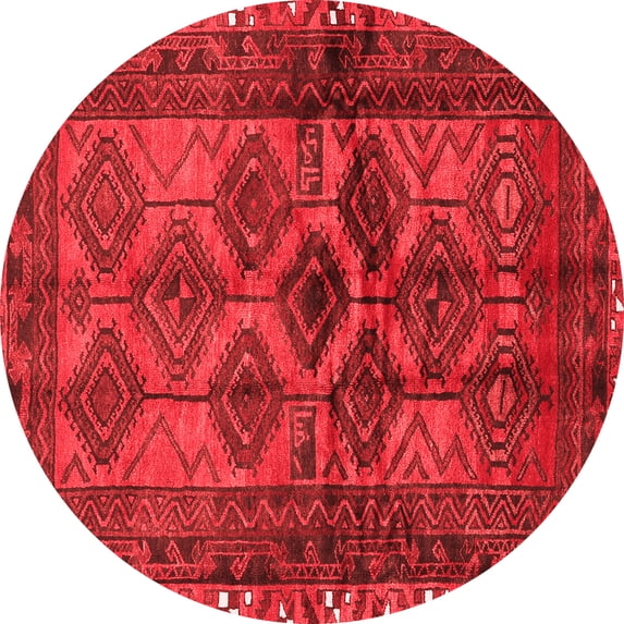Ahgly Company Indoor Round Persian Red Traditional Area Rugs, 3' Round