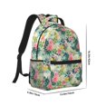 thumbnail image 2 of Goofa Tropical Flowers Pattern Comfortable Student Backpack - Ergonomic Design, Durable, Water-Resistant, Multi-Compartment,Travel, and Outdoor Activities, 2 of 5