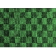 thumbnail image 1 of Ahgly Company Indoor Rectangle Checkered Emerald Green Modern Area Rugs, 6' x 9', 1 of 4