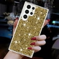 thumbnail image 3 of For Samsung Galaxy S23 Ultra Case,Cute Glitter Bling Twinkle Stardust with Drop Protection Shockproof Soft TPU Slim Flexible Phone Case Girls/Women Protective case for Samsung Galaxy S23 Ultra,Gold, 3 of 6