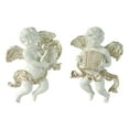 thumbnail image 2 of 2x Lovely Angel Statue Figurines Cherub Wall Sculpture Hanging Hand Decorative for Barchurch Bedroom Home Dining Room Office ,, 2 of 7